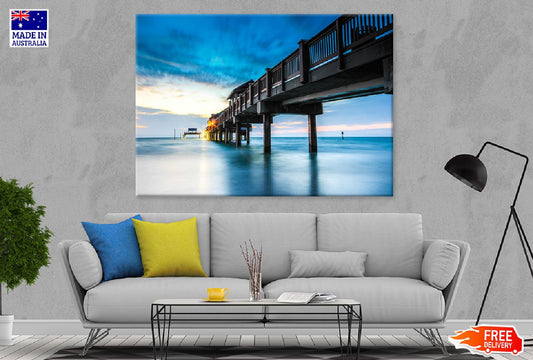Clearwater Beach Wooden Pier View Photograph Print 100% Australian Made