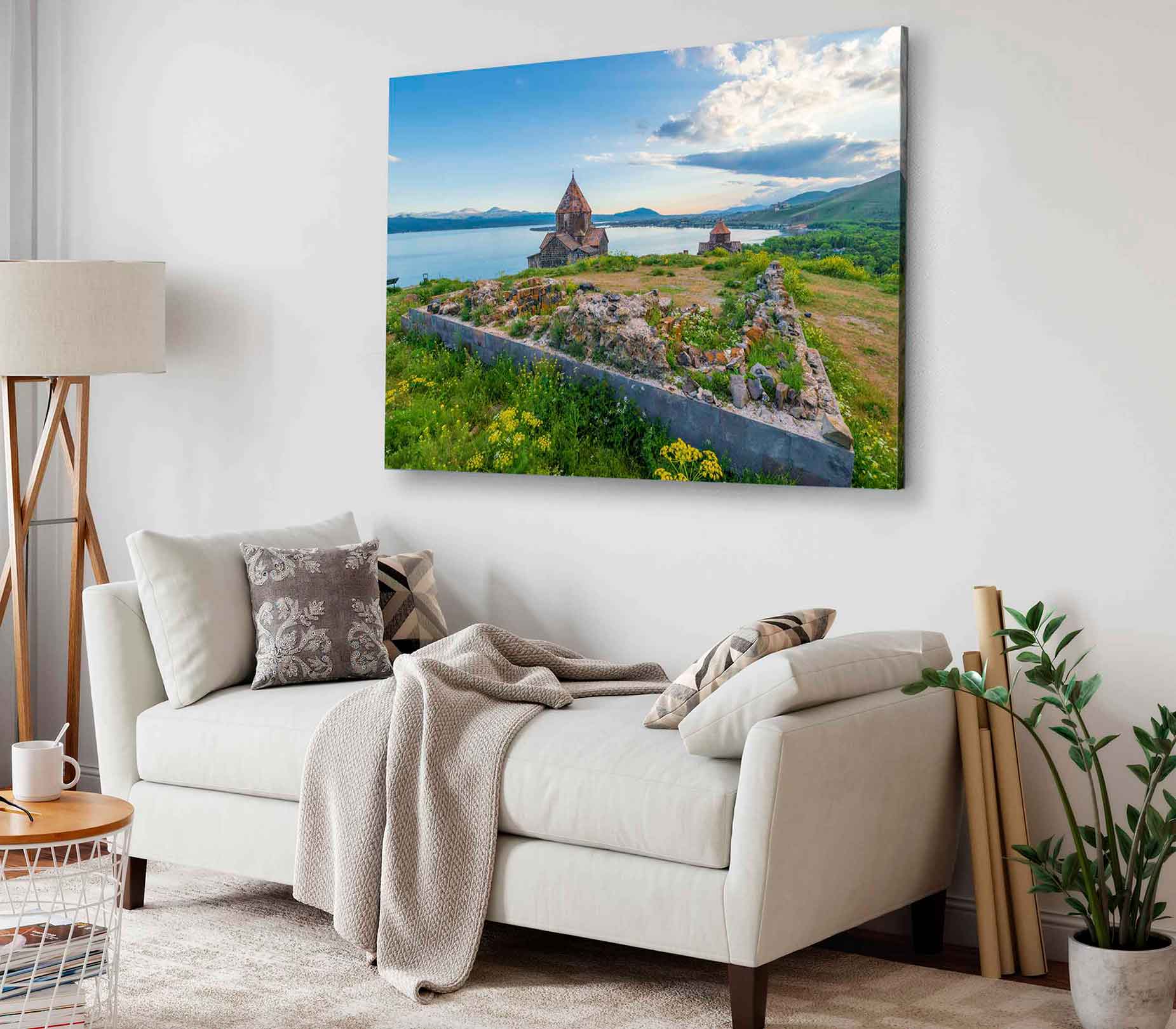 Bella Home Ruins & Walls of The Christian Monastery City Print Canvas Ready to hang