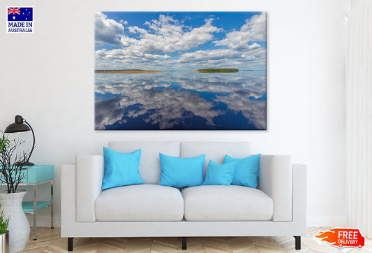 Ocean with Blue Sky & Clouds View Photograph Print 100% Australian Made