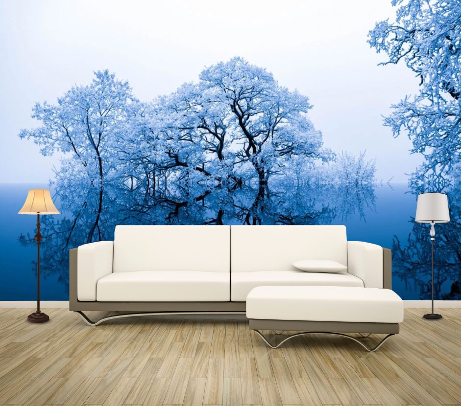 Wallpaper Murals Peel and Stick Removable Blu Forest High Quality