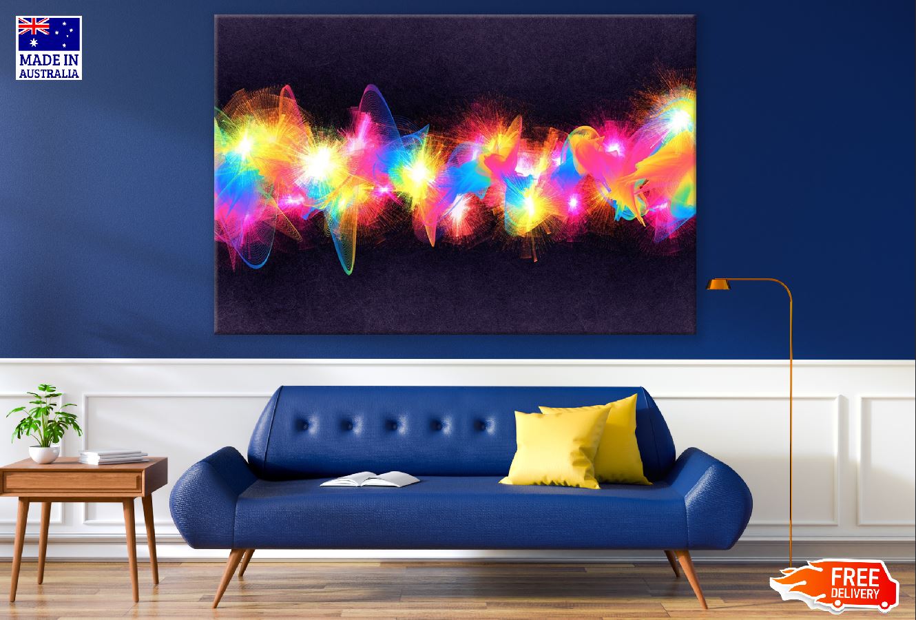 Rainbow Color Digital Abstract Design Print 100% Australian Made