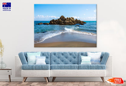 Sol Beach Waves on Rocks View Photograph Print 100% Australian Made