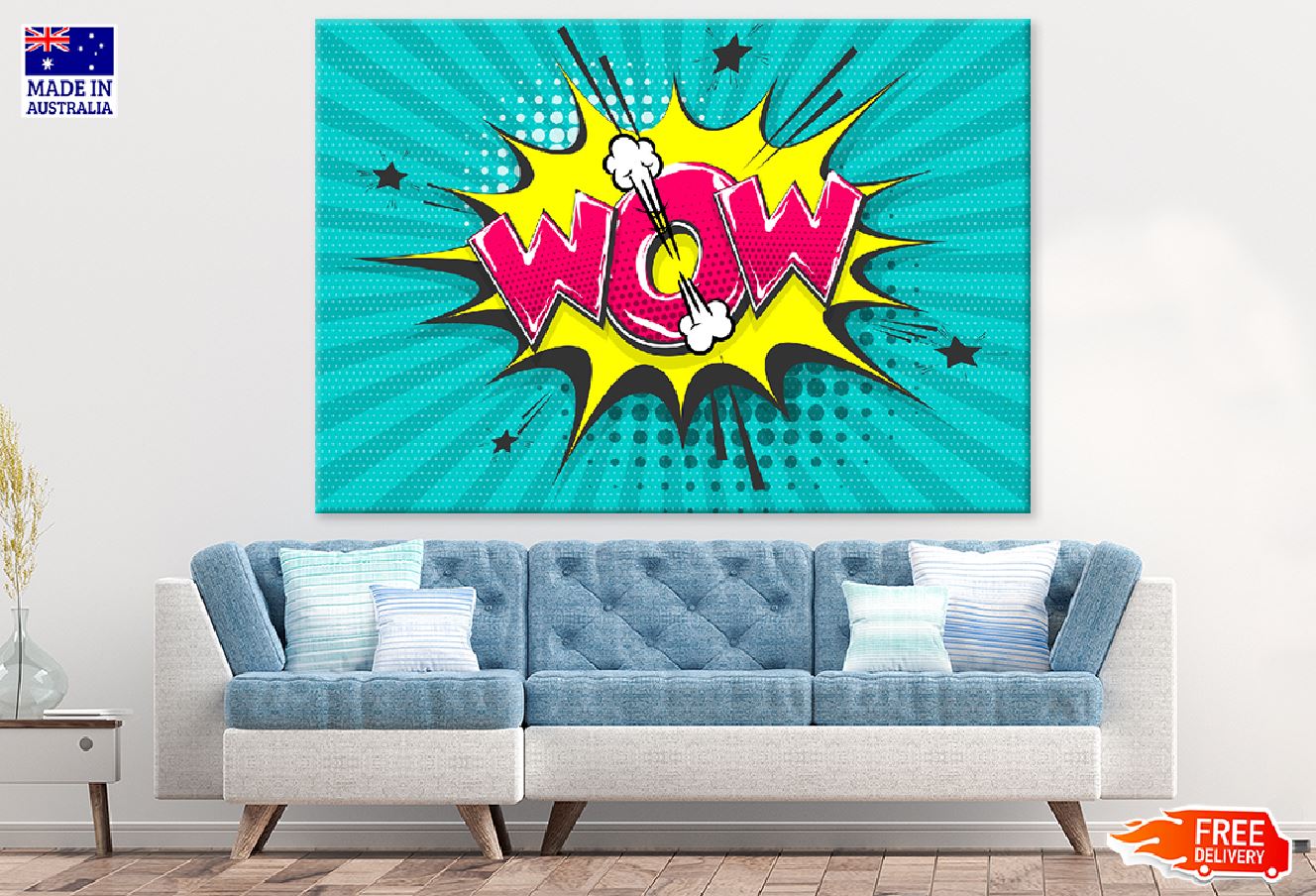 WOW Chat Bubble Illustration Design Print 100% Australian Made