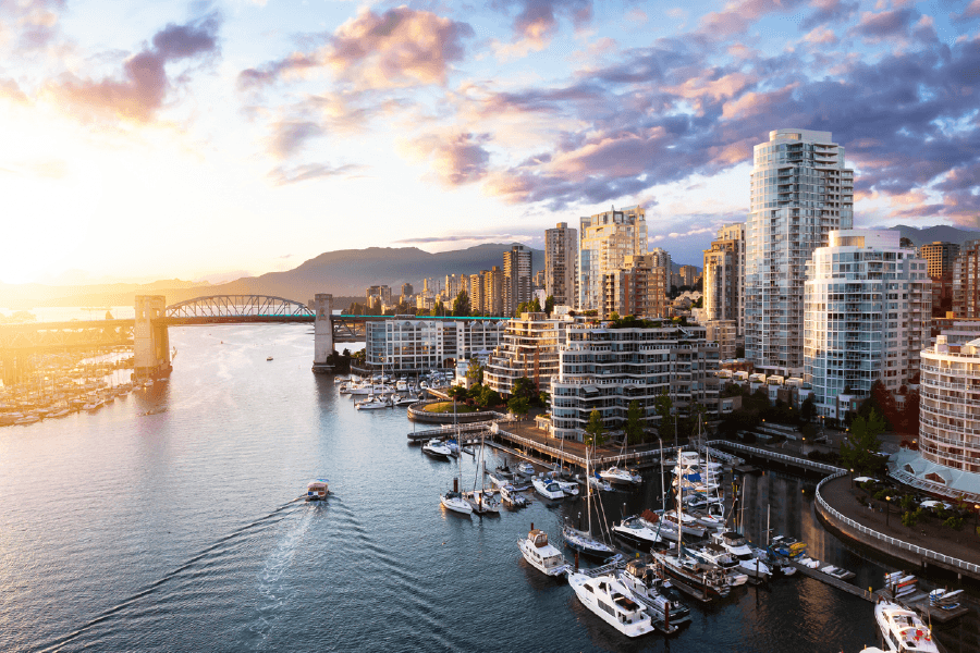 Downtown Vancouver and Burrard Bridge Print 100% Australian Made