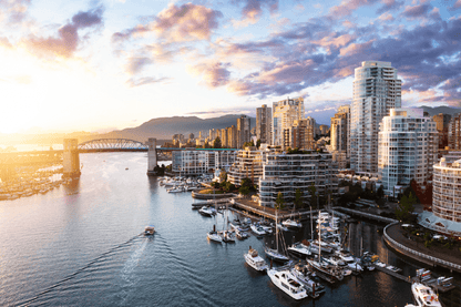 Downtown Vancouver and Burrard Bridge Print 100% Australian Made