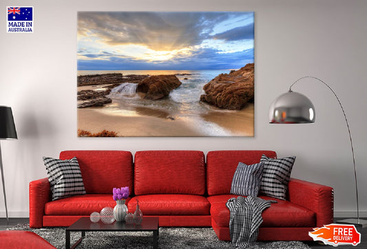 Rocks on Laguna Beach Sunset View Photograph Print 100% Australian Made