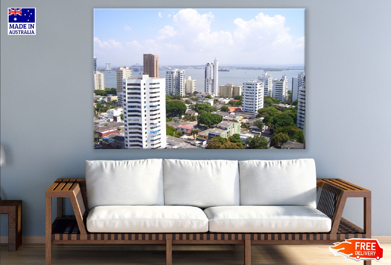 Cartagena Colombia Caribbean Aerial View Photograph Print 100% Australian Made