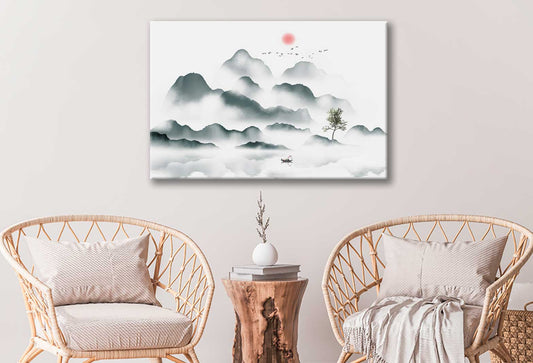 Bella Home Chinese Style Artistic Painting Print Canvas Ready to hang