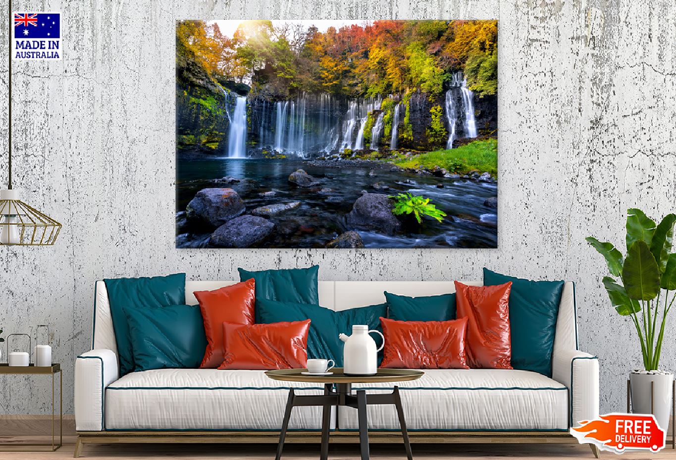 Shiraito Waterfall in Autumn Photograph Japan Print 100% Australian Made