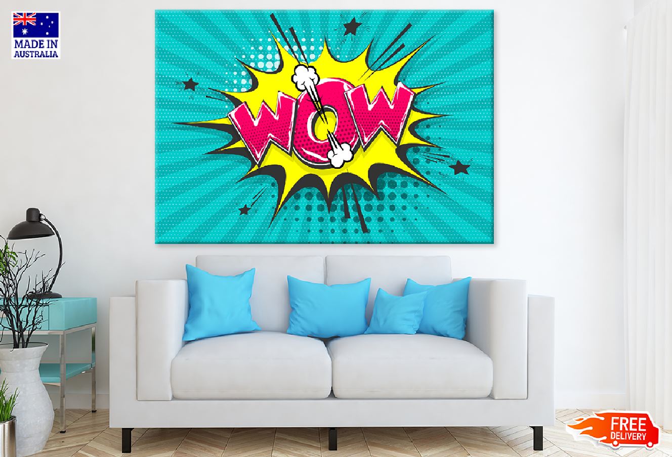 WOW Chat Bubble Illustration Design Print 100% Australian Made