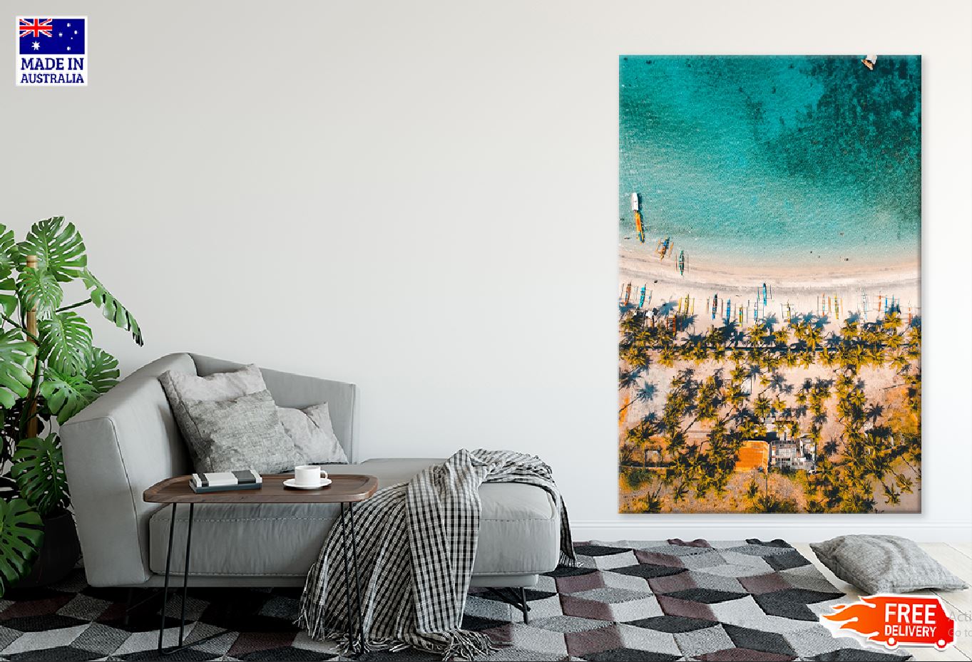 Masasa Beach Tingloy Aerial View Photograph Print 100% Australian Made