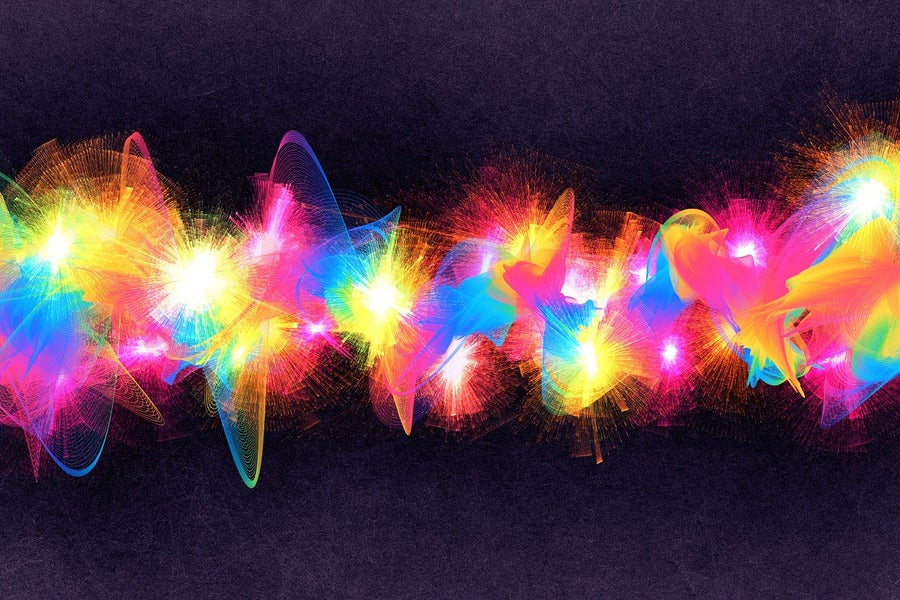 Rainbow Color Digital Abstract Design Print 100% Australian Made