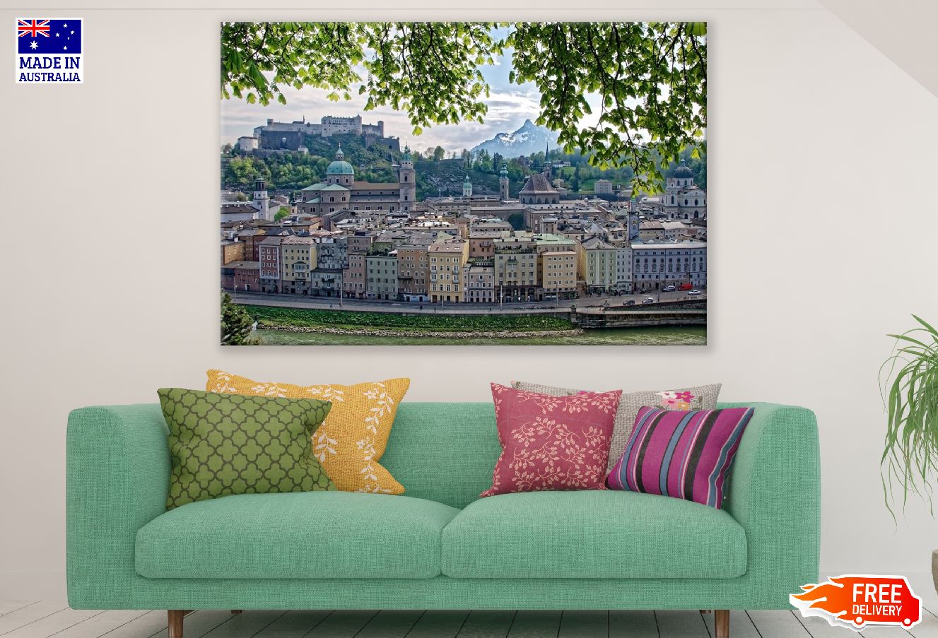 Hohensalzburg Fortresss in Salzburg, Austria Print 100% Australian Made
