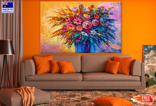 Colourful Flower Bouquet Painting Print 100% Australian Made