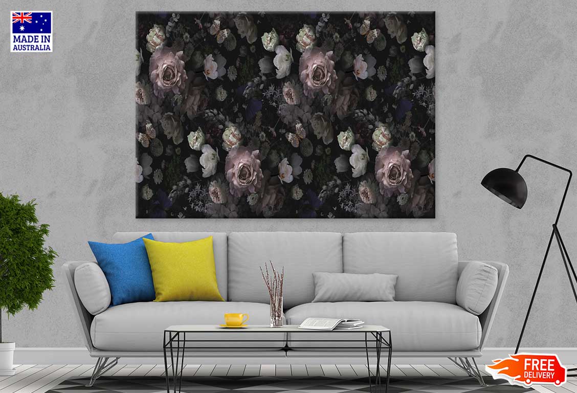 Dark Flowers Closeup Photograph Print 100% Australian Made