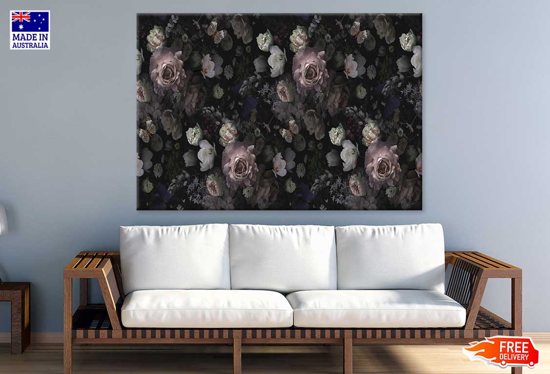 Dark Flowers Closeup Photograph Print 100% Australian Made