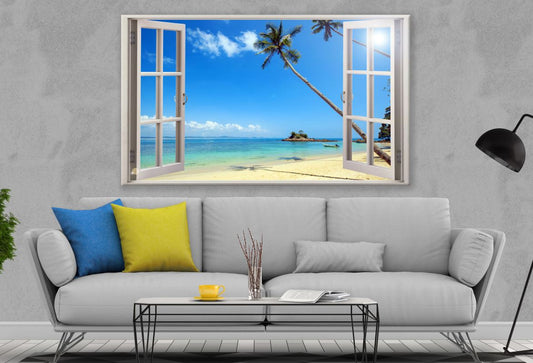 Stunning Beach View Window Photograph Print 100% Australian Made