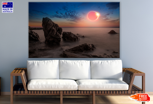 Solar Eclips Sea View Photograph Print 100% Australian Made