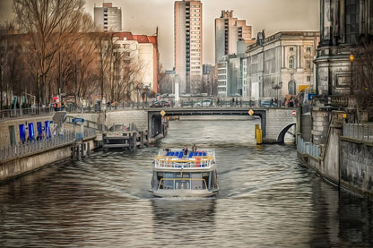 Berlin Spree River & Bridge Painitng Print 100% Australian Made