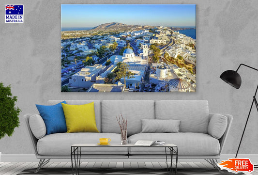 Thera City on Santorini, Greece Photograph Print 100% Australian Made
