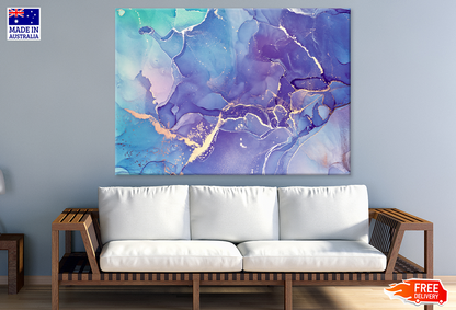 Blue & Purple Abstract Design Print 100% Australian Made