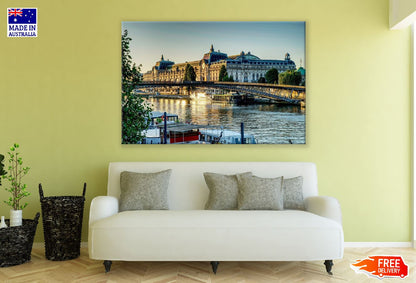 View of Musee d'Orsay from Seine River in Paris, France Print 100% Australian Made