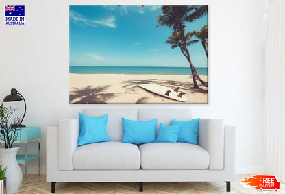 Sea Shore & Plam Trees Photograph Print 100% Australian Made