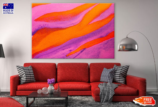 Red & Pink Abstract Design Print 100% Australian Made