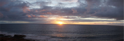 Panoramic Canvas Dark Cloudy Sky Sea View Photograph High Quality 100% Australian Made Wall Canvas Print Ready to Hang
