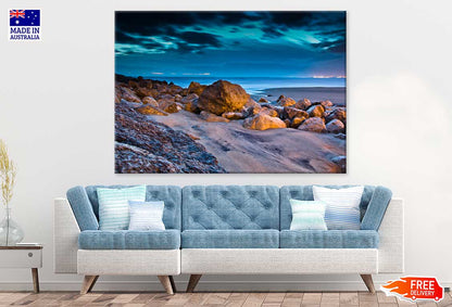 Rocks on Sea Shore View Photograph Print 100% Australian Made