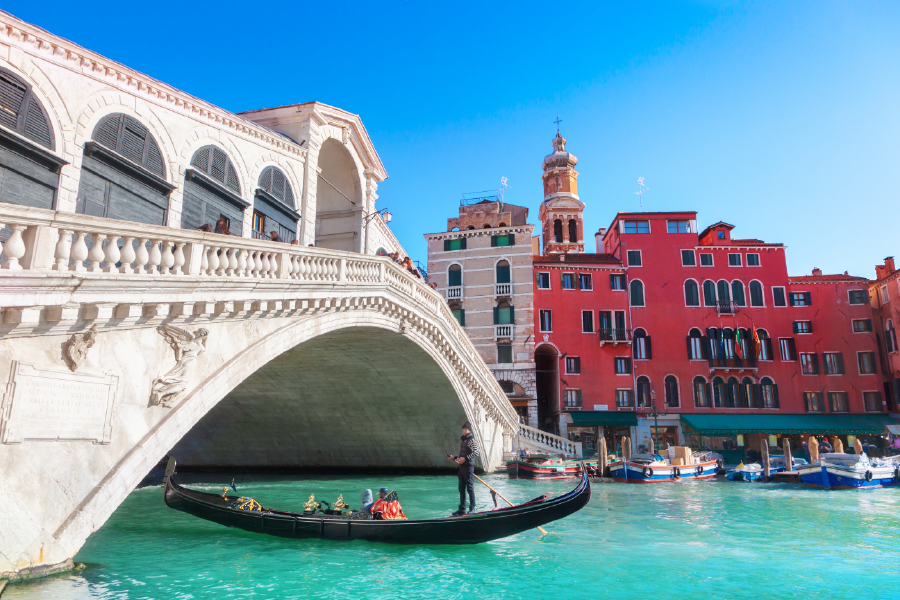Bridge & Boat On River View Photograph Home Decor Premium Quality Poster Print Choose Your Sizes