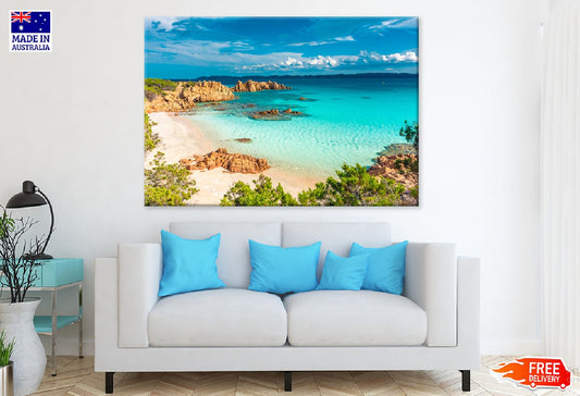 Pink Sand Beach in Budelli Island Photograph Print 100% Australian Made