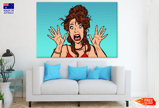 Scared Girl Illustration Print 100% Australian Made