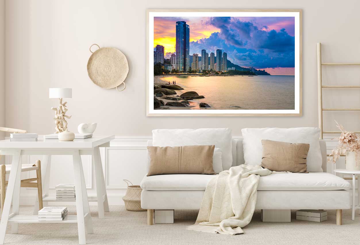 Penang Beach Jetty Sunset View Photograph Home Decor Premium Quality Poster Print Choose Your Sizes