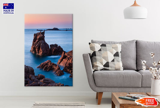 Rocks on Blue Sea Scenery View Photograph Print 100% Australian Made