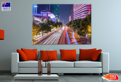 Changsha City Road Night View Photograph Print 100% Australian Made