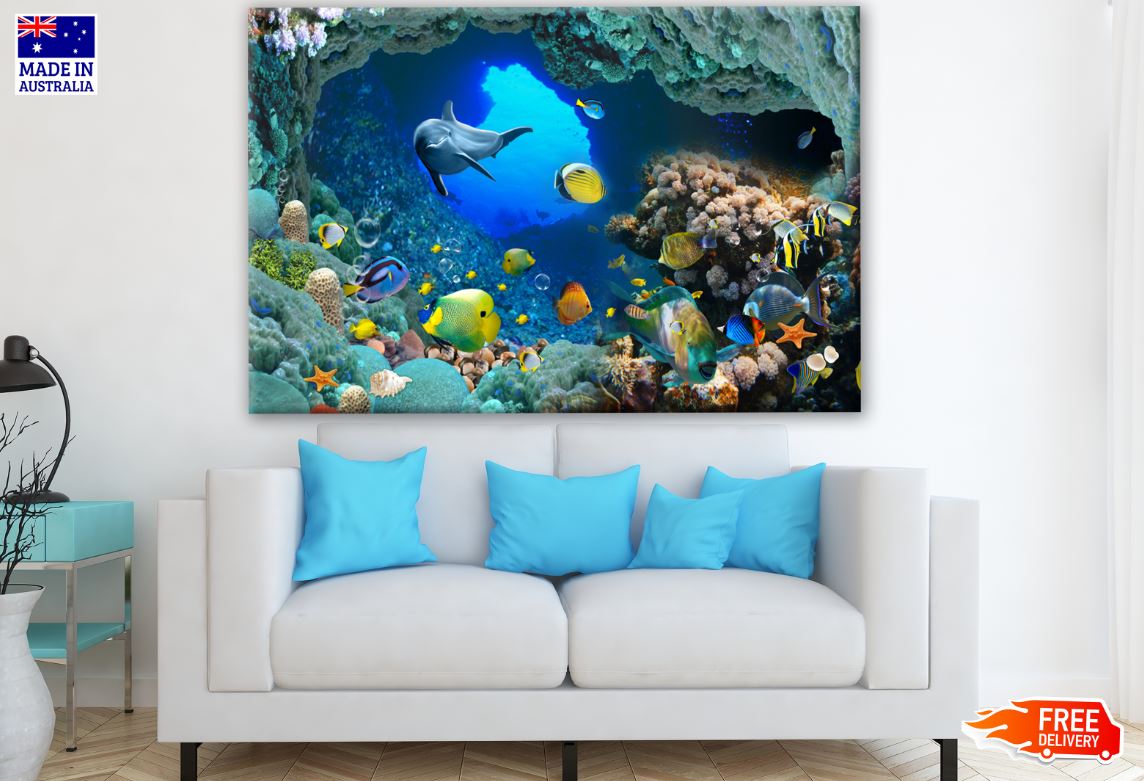 Underwater Fish Scenery Print 100% Australian Made