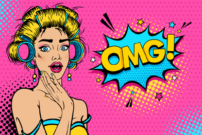 Omg Quote & Young Girl Illustration Print 100% Australian Made