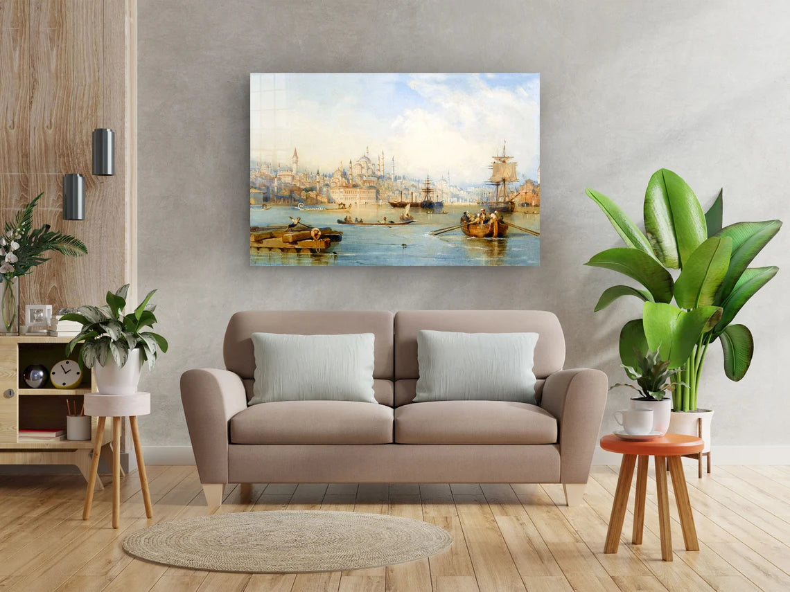 Constantinople Painting Print Tempered Glass Wall Art 100% Made in Australia Ready to Hang