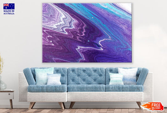 Purple & Blue Abstract Design Print 100% Australian Made