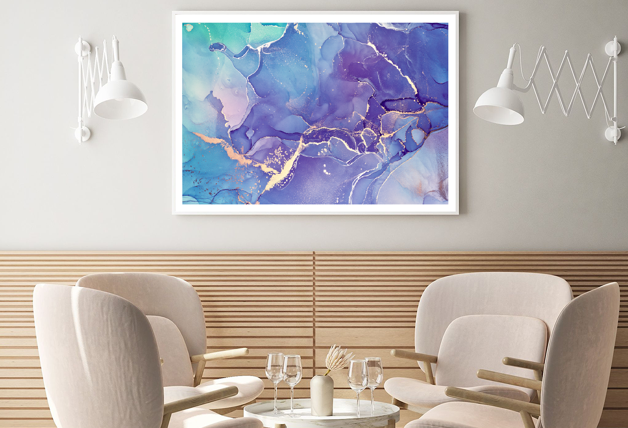 Blue & Purple Abstract Design Home Decor Premium Quality Poster Print Choose Your Sizes