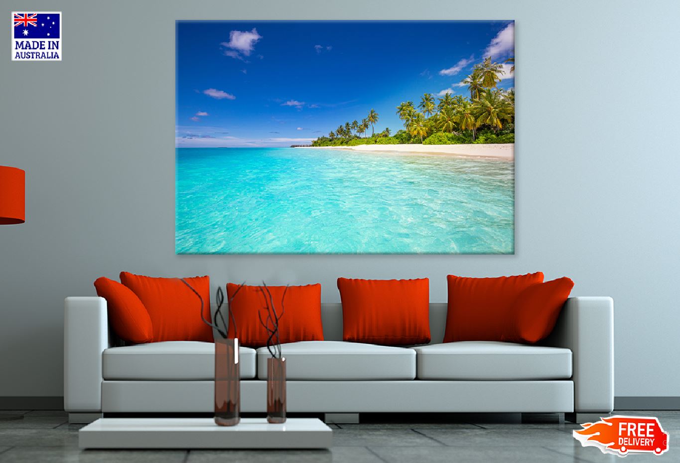 Tropical Island Paradise Beach Photograph Print 100% Australian Made
