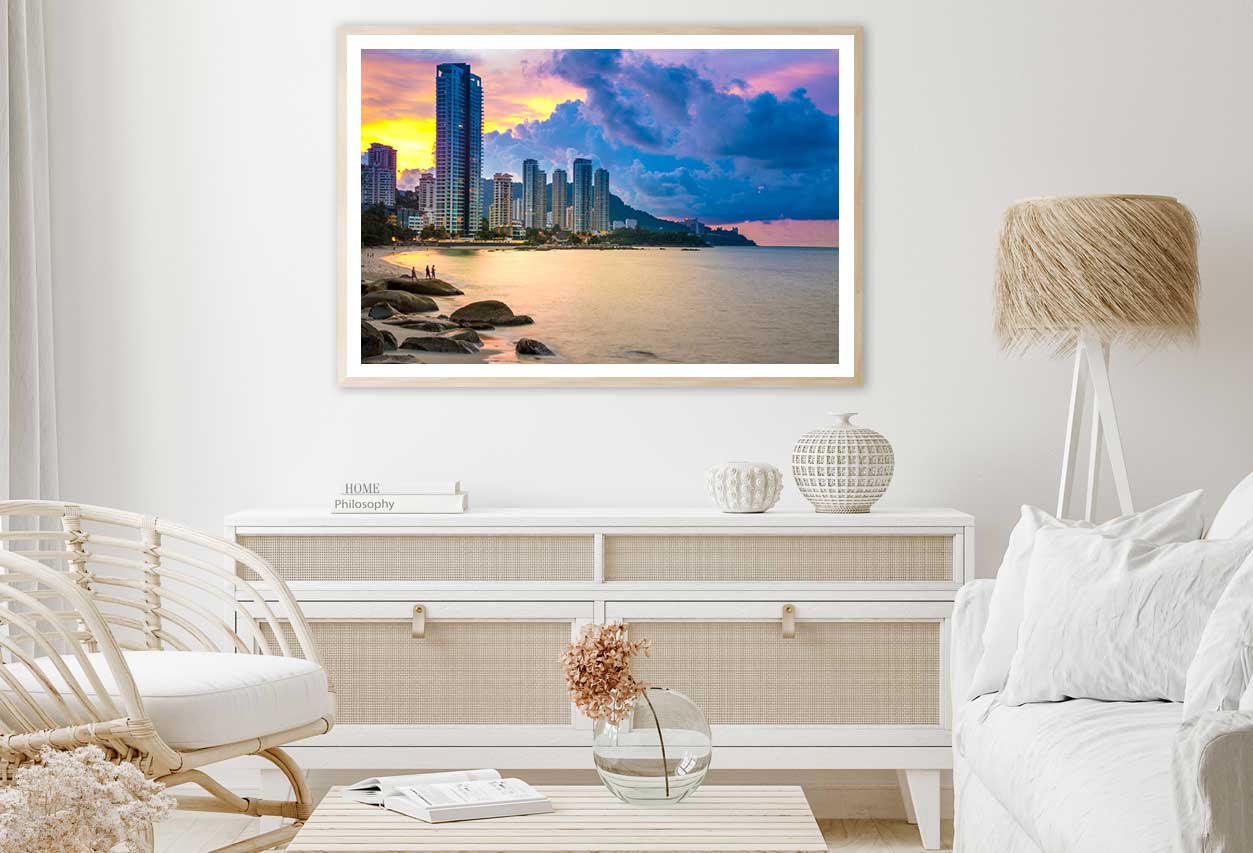 Penang Beach Jetty Sunset View Photograph Home Decor Premium Quality Poster Print Choose Your Sizes