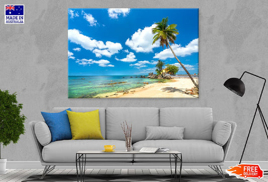 Sandy Beach Summer Sky Photograph in Vietnam Print 100% Australian Made