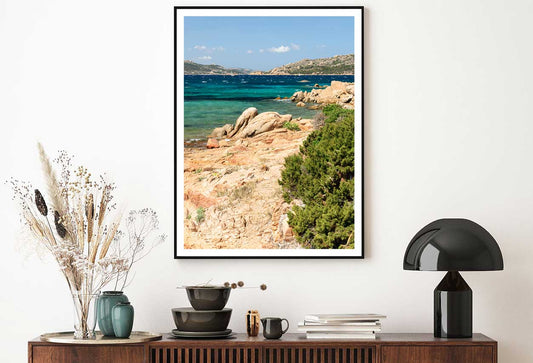 Maddalena Beach View Photograph in Sardinia Home Decor Premium Quality Poster Print Choose Your Sizes