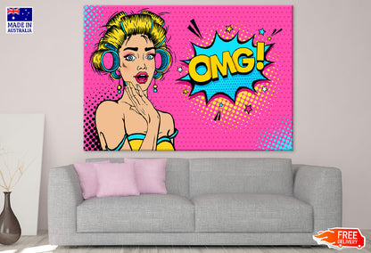 Omg Quote & Young Girl Illustration Print 100% Australian Made