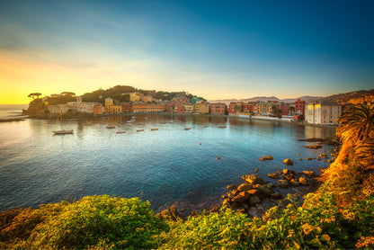 Bella Home Baia del Silenzio Sea Harbor & Beach City Print Canvas Ready to hang