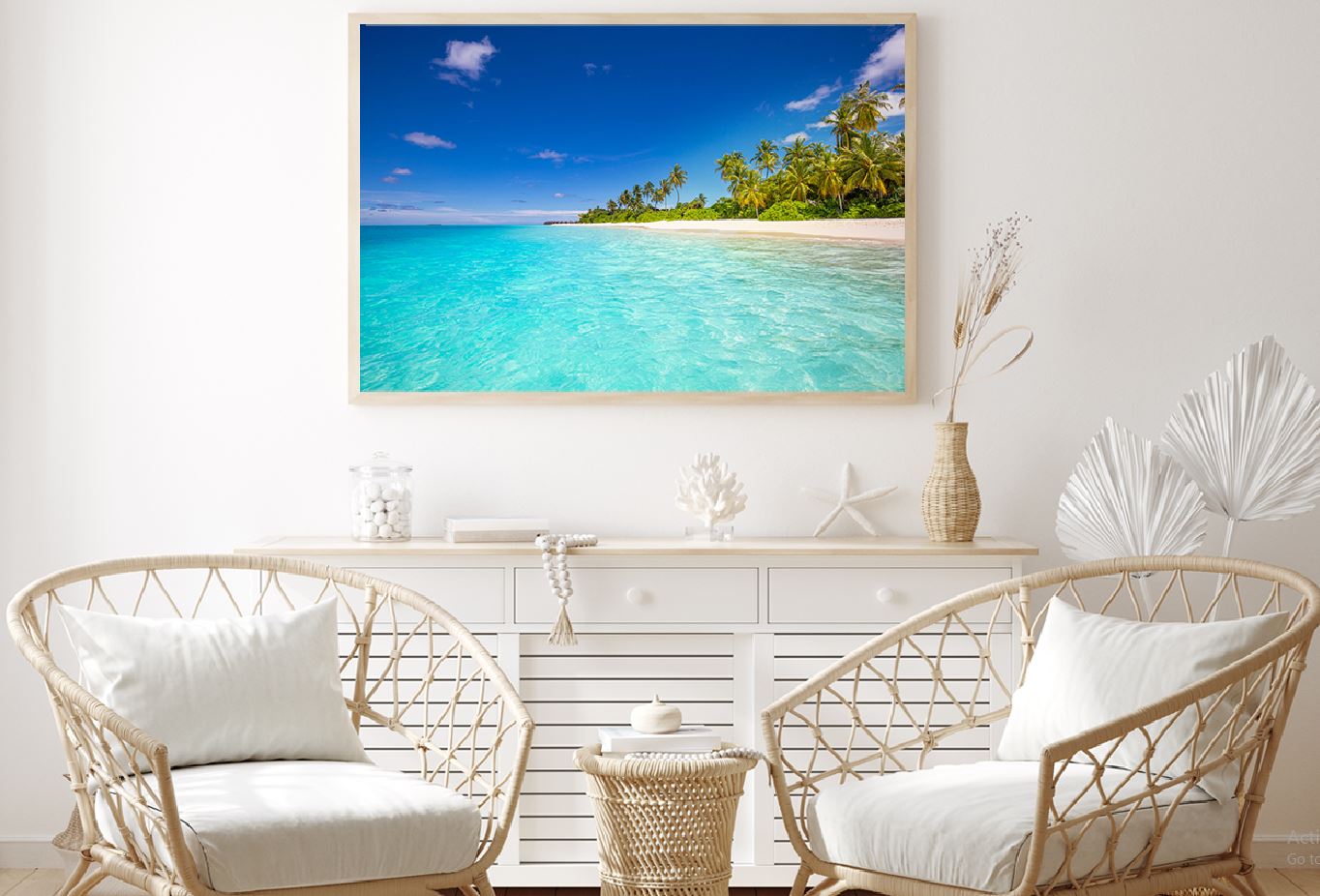 Tropical Island Paradise Beach Photograph Home Decor Premium Quality Poster Print Choose Your Sizes