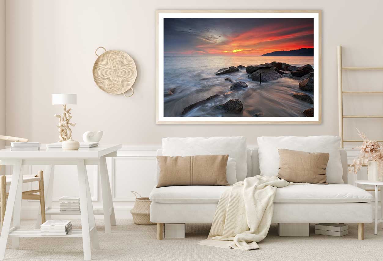 Teluk Senangin Rock Sea Sunset Scenery Photograph Home Decor Premium Quality Poster Print Choose Your Sizes