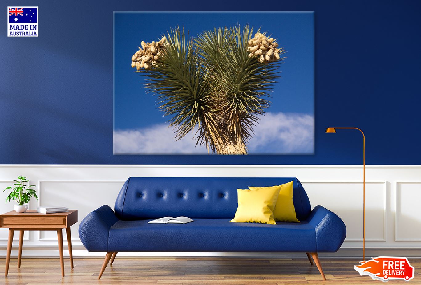 Joshua Tree with Blue Sky View Photograph Print 100% Australian Made